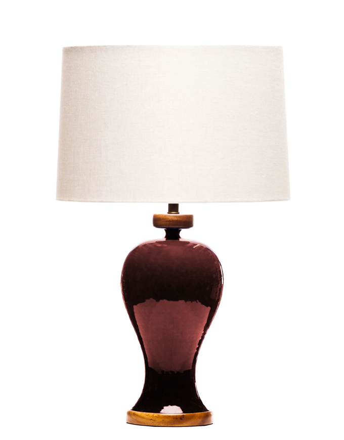 Picture of LAWRENCE & SCOTT ANITA PORCELAIN TABLE LAMP (PINOT RED)
