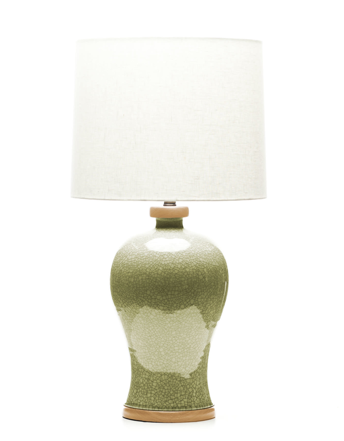 Picture of LAWRENCE & SCOTT DASHIELL TABLE LAMP IN OYSTER CRACKLE (OAK)