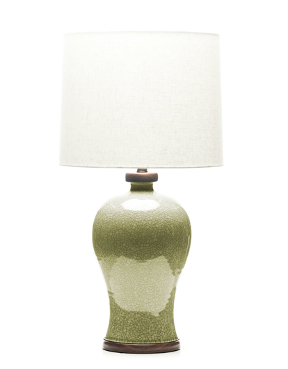 Picture of LAWRENCE & SCOTT DASHIELL TABLE LAMP IN OYSTER CRACKLE (WALNUT)