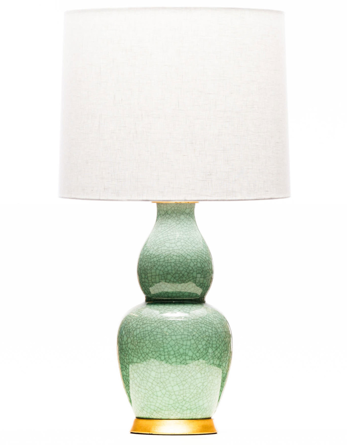 Picture of LAWRENCE & SCOTT LEGACY SCARLETT TABLE LAMP IN AQUA CRACKLE