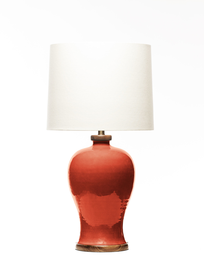 Picture of LAWRENCE & SCOTT DASHIELL TABLE LAMP IN LIVING CORAL (WALNUT)