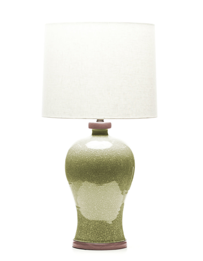 Picture of LAWRENCE & SCOTT DASHIELL TABLE LAMP IN OYSTER CRACKLE (SAPELE)