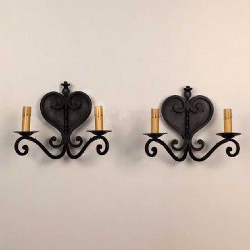 Picture of FRENCH IRON HEART SCONCES
