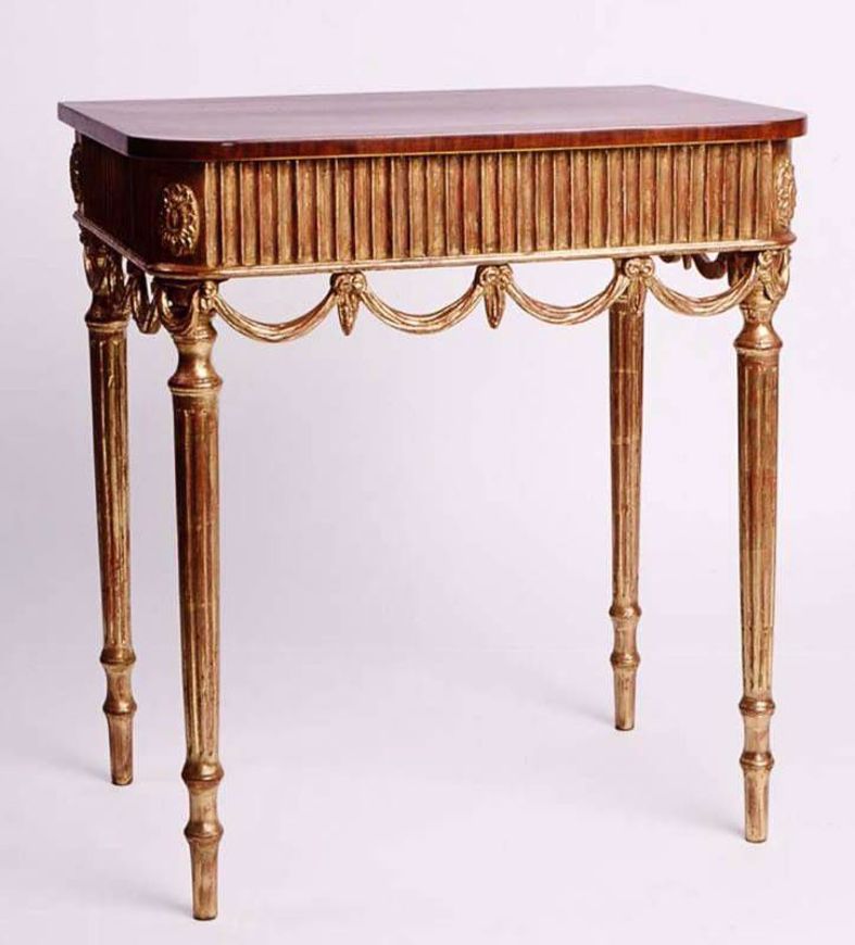 Picture of GEORGE III STYLE MAHOGANY GILTWOOD SIDE TABLE