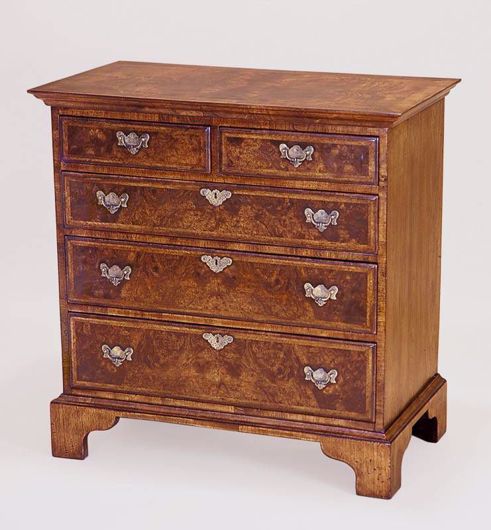 Picture of GEORGE I STYLE WALNUT CHEST OF FIVE DRAWERS