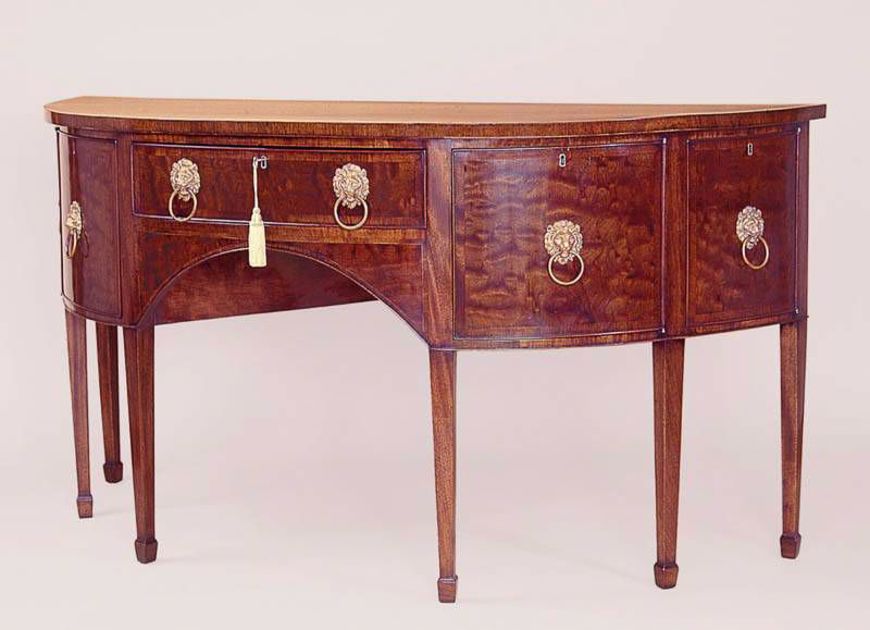 Picture of GEORGE III STYLE MAHOGANY BOWFRONTED SIDE-BOARD