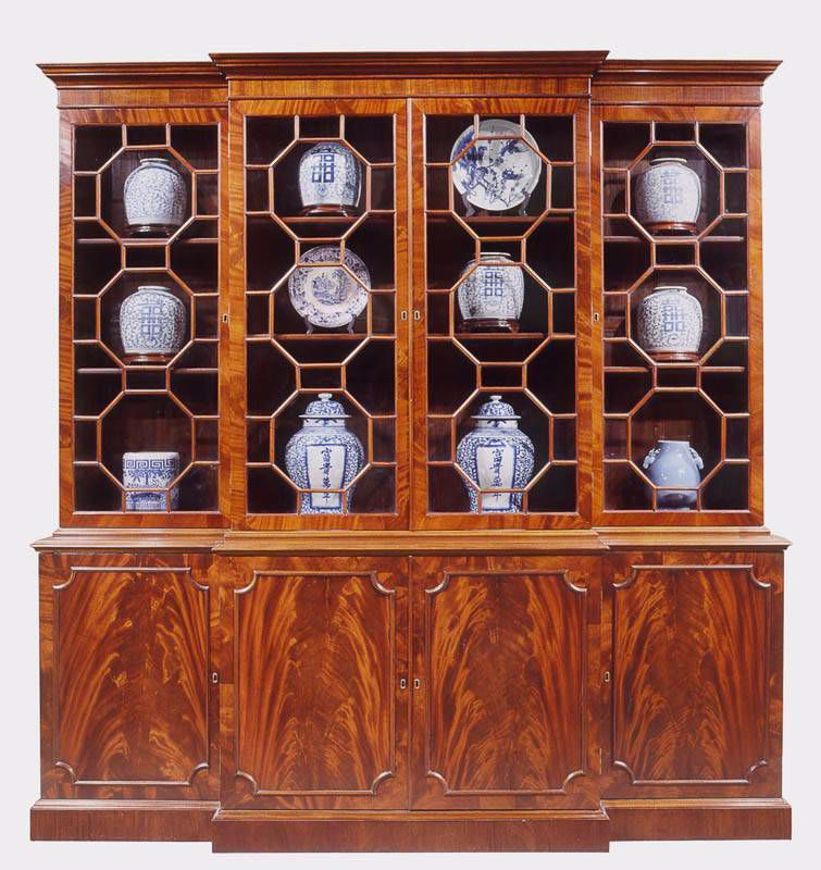 Picture of GEORGE III STYLE MAHOGANY BREAKFRONT