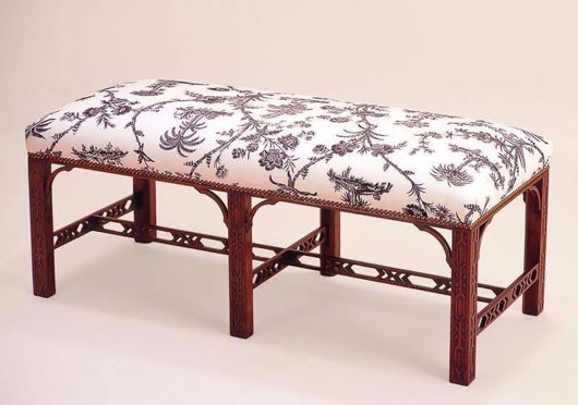 Picture of CHIPPENDALE STYLE MAHOGANY BENCH