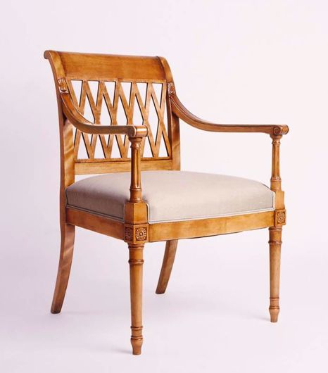 Picture of ENGLISH REGENCY STYLE MAPLE ARM CHAIR