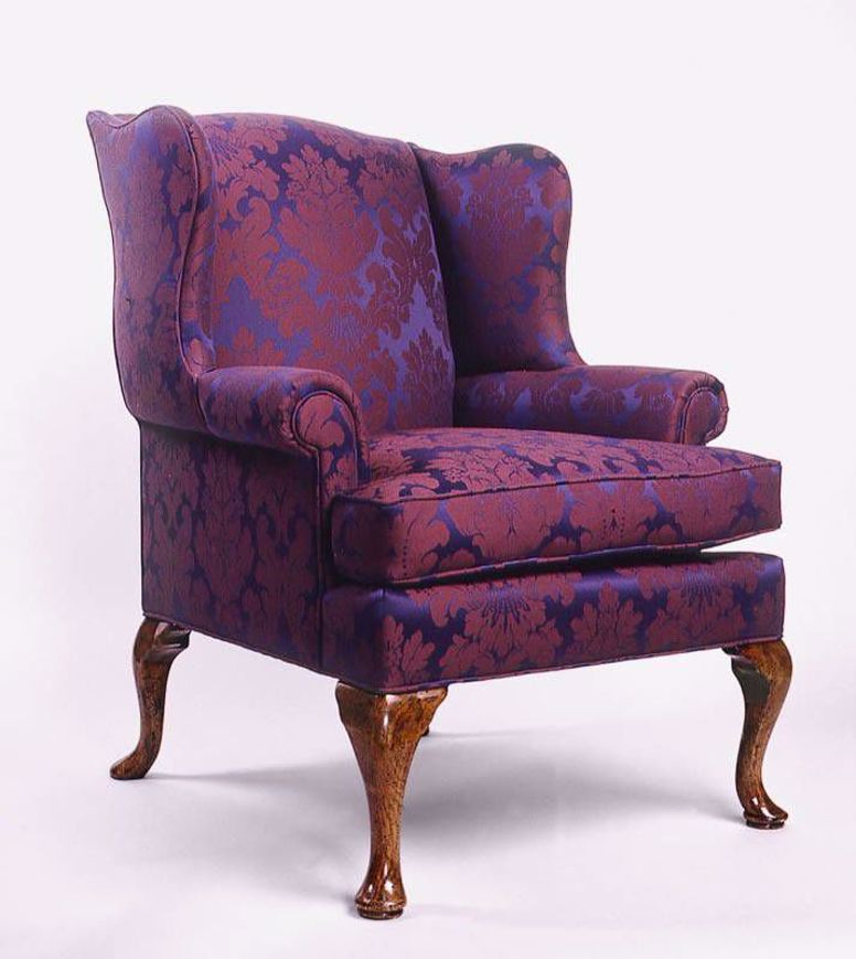 Picture of QUEEN ANNE STYLE WALNUT WING CHAIR