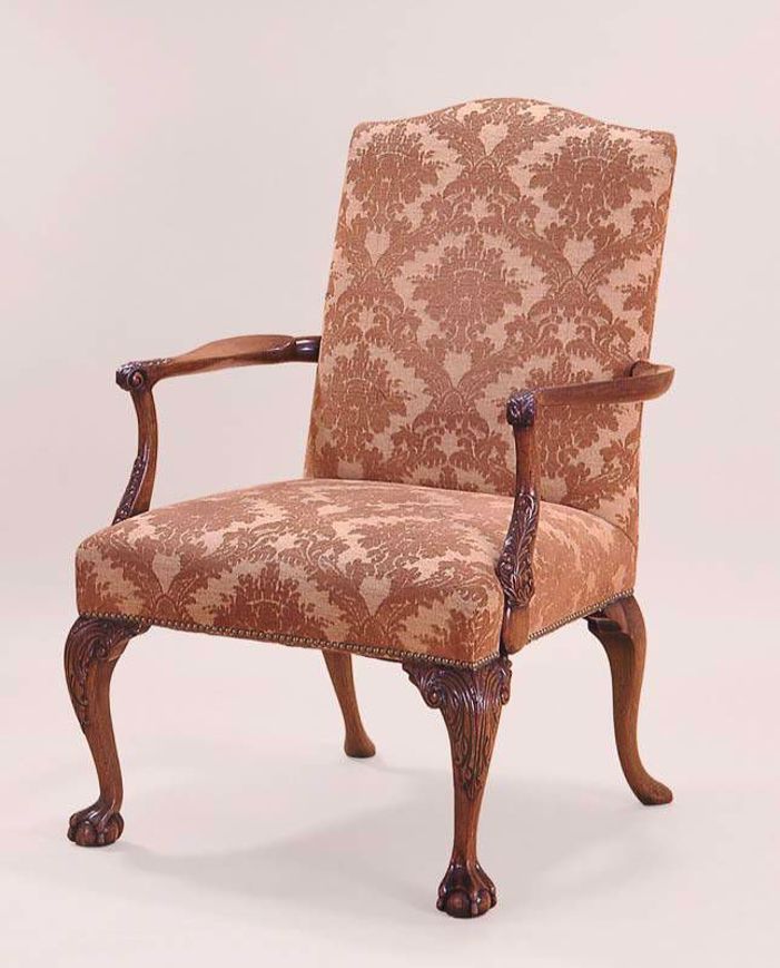 Picture of CHIPPENDALE STYLE MAHOGANY LIBRARY CHAIR