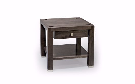 Picture of ARCHITRAVE SIDE TABLE WITH DRAWER AND SHELF